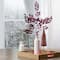 37" Red Glittered Leaves Artificial Christmas Spray